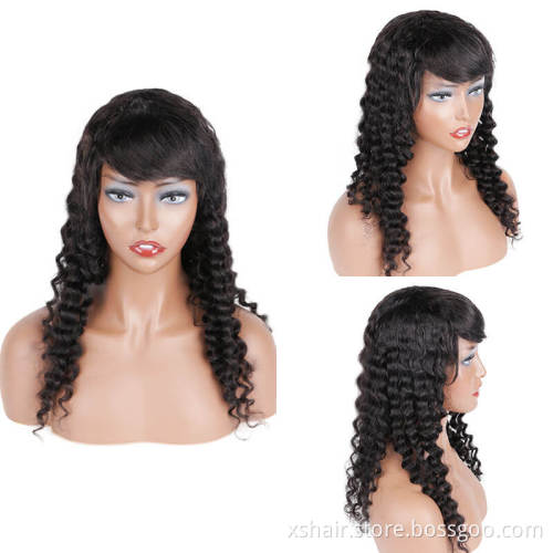 African Popular Remy Silky Straight 100% Human Hair Wig Natural Color No Lace Human Hair Wigs